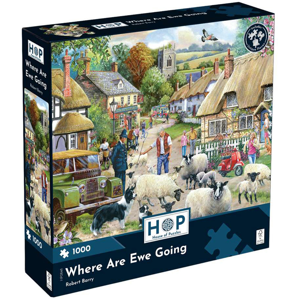 The House of Puzzles Where Are Ewe Going 1000 Piece Jigsaw Puzzle Image 2
