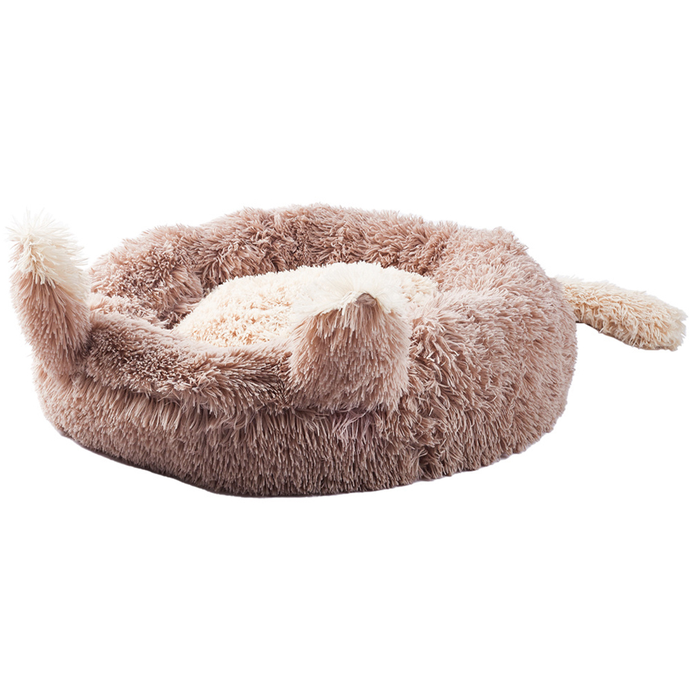 H&O Direct 2.3ft Brown Pet Calming Bed Image 2