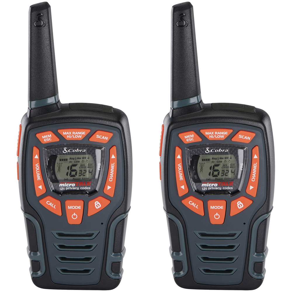 Cobra AM855 PMR Black Walkie Talkie 10km 2 Pack Image 1