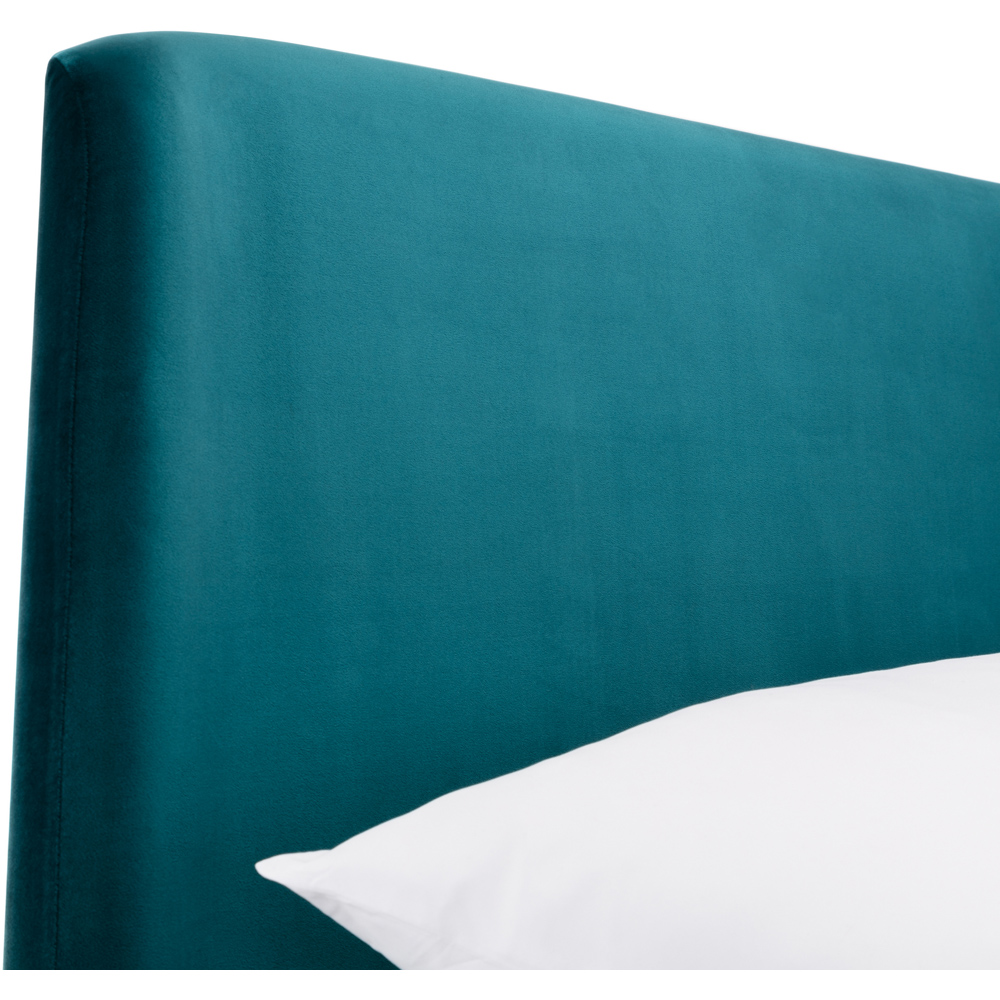 Julian Bowen Frida King Size Teal Curved Velvet Bed Frame Image 5