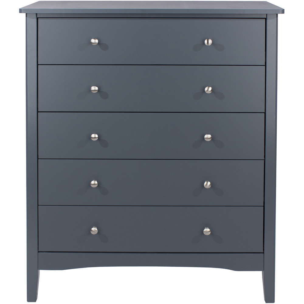 Core Products Como 5 Drawer Midnight Blue Chest of Drawers Image 2