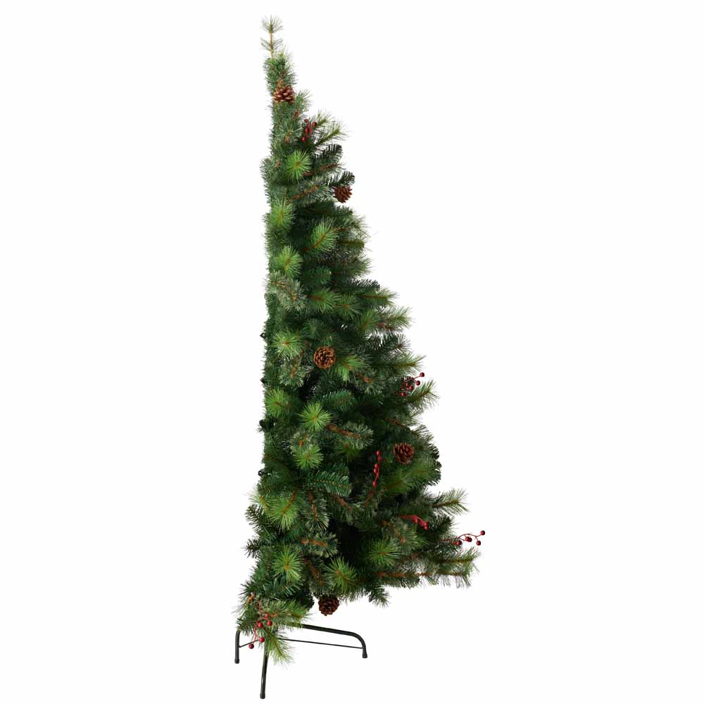 Wilko 6ft Festive Foliage Half Artificial Christmas Tree Image 1