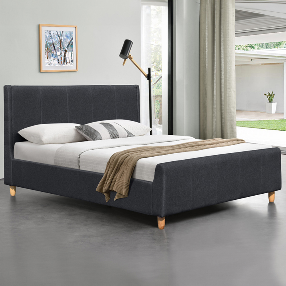 Brooklyn Grey Linen 3 Piece Bedroom Furniture Set Image 4