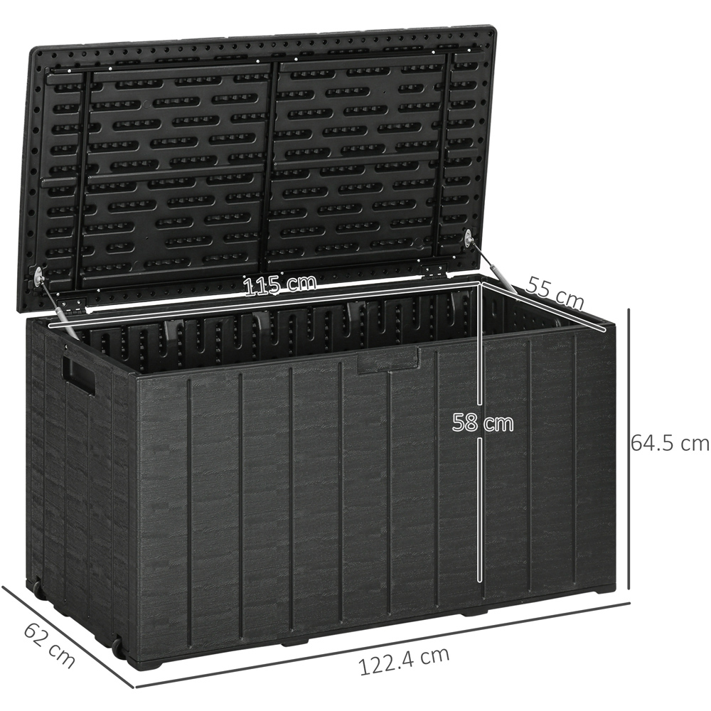 Outsunny Black Extra Large Garden Storage Box Image 7