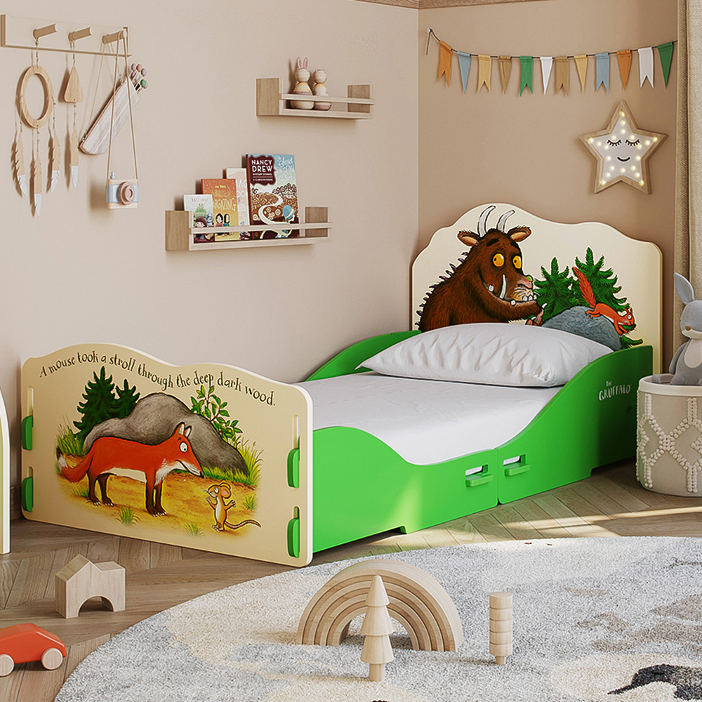 Kidsaw Gruffalo Green and Cream Toddler Bed Image 1