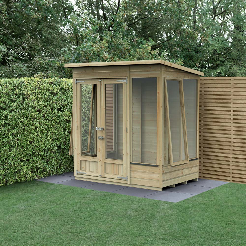 Forest Garden Beckwood 6 x 4ft 2 Opening Pent Summerhouse Image 2