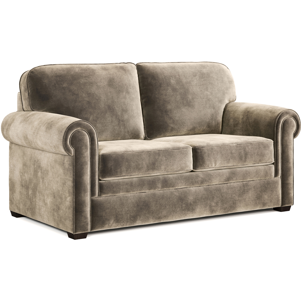 Jay-Be Heritage 2 Seater Luxe Velvet Mink Sofa Bed with e-Pocket Mattress Image 2