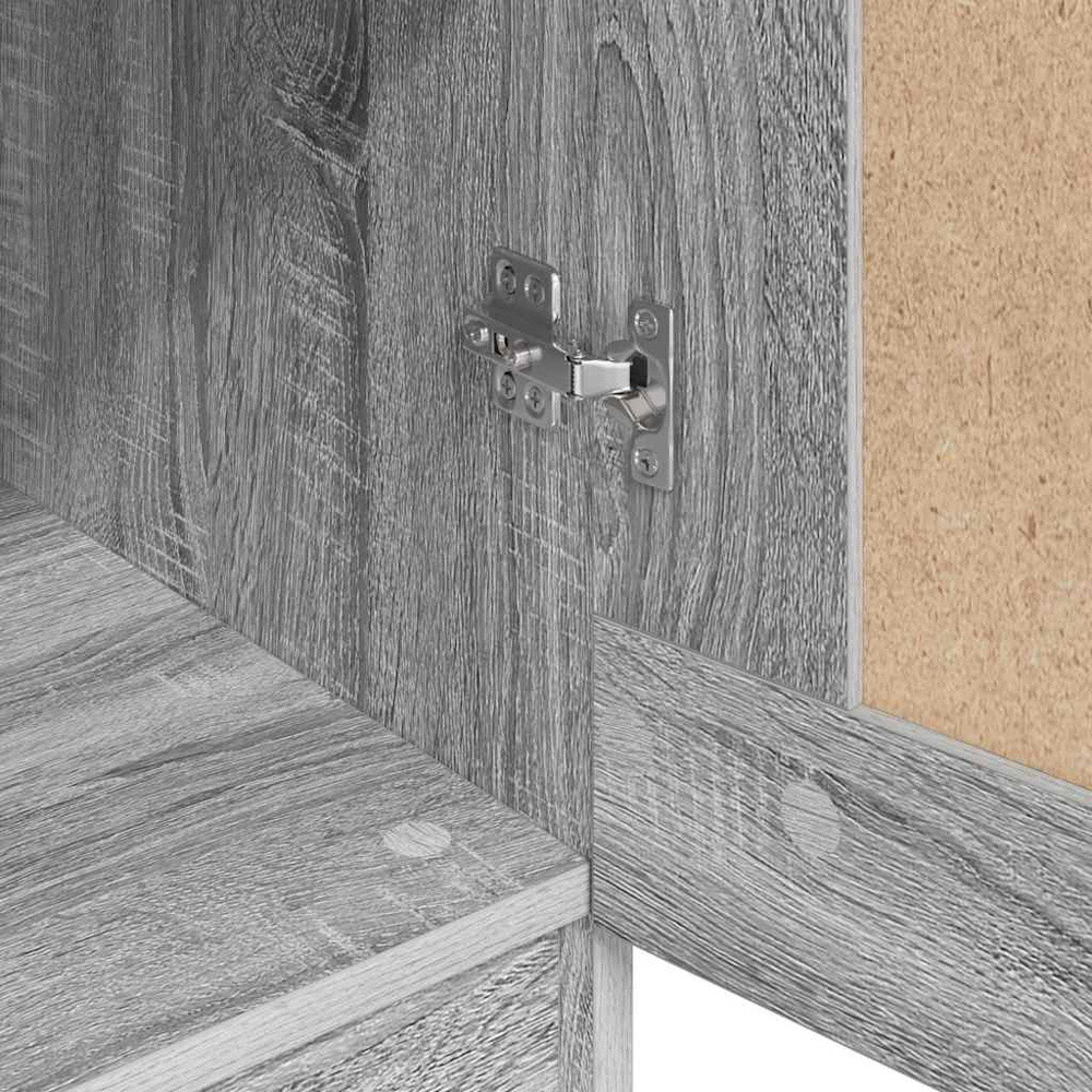 vidaXL 2 Door Grey Sonoma Wooden Wardrobe Image 8