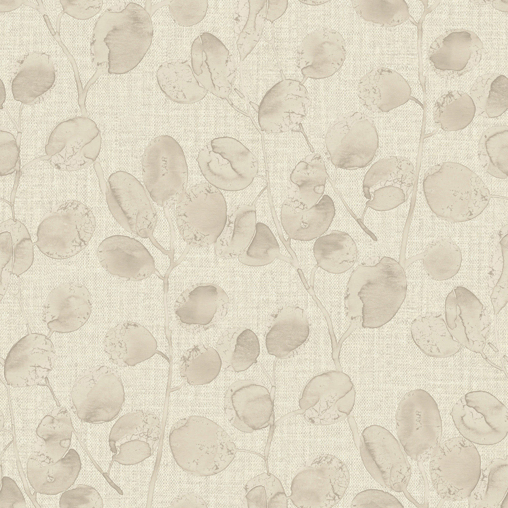 Rasch Wallpaper Eucalypto Beige and Dove Vinyl Wallpaper Image 1