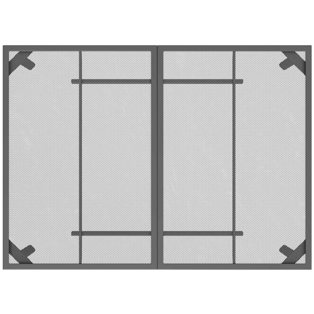 vidaXL 2 Seater Anthracite Steel Mesh Rectangular Garden Table Image 5