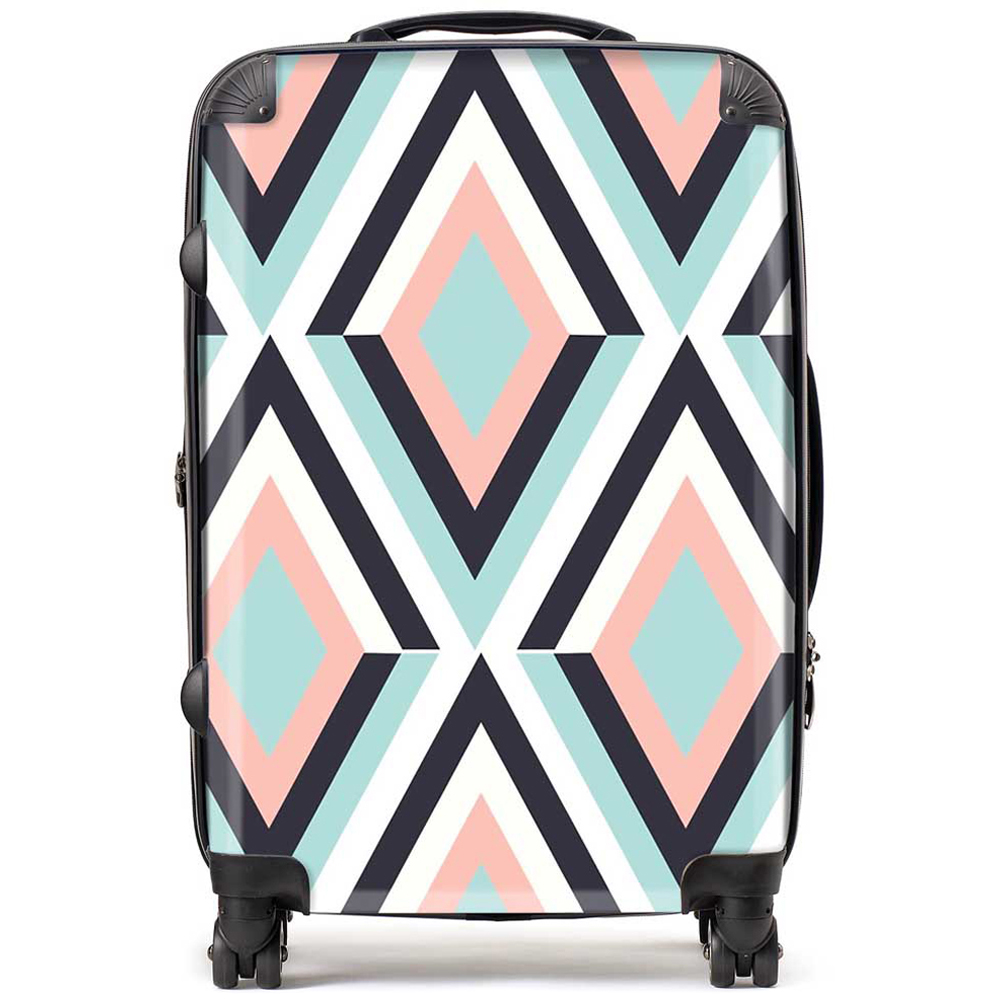 Warren Reed Designer Medium Zig Zag Abstract Pattern Suitcase Image 1