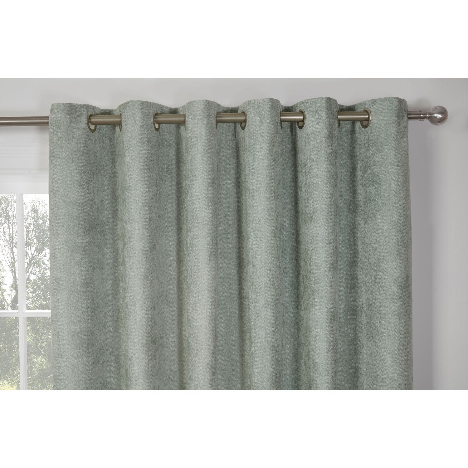 Divante Alden Sage Thermal Eyelet Curtain 229 x 168cm Image 3