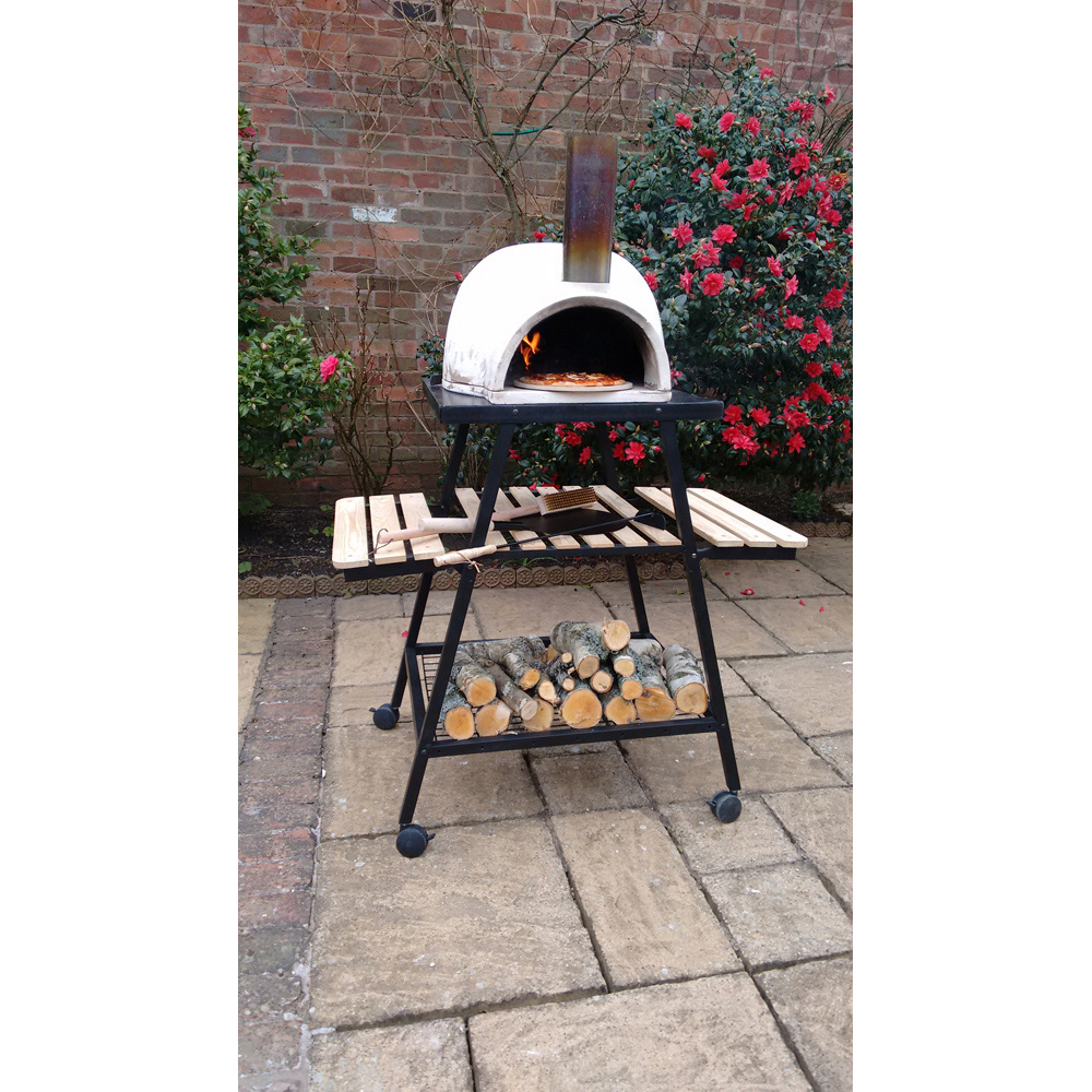 Gardeco Pizzaro Natural Chimalin AFC Dome Shaped Pizza Oven with Stand Image 3