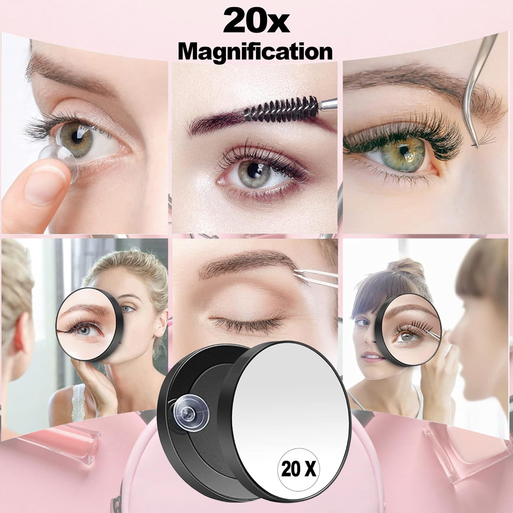 ATEK 20x Magnifying Pocket Vanity Tweezing Makeup Mirror Image 5