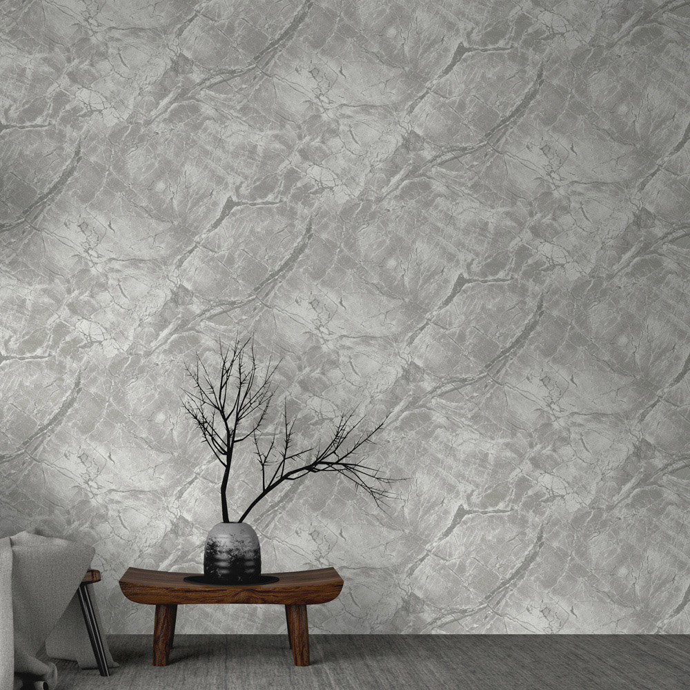 Holden Portoro Marble Dove Silver Wallpaper Image 3
