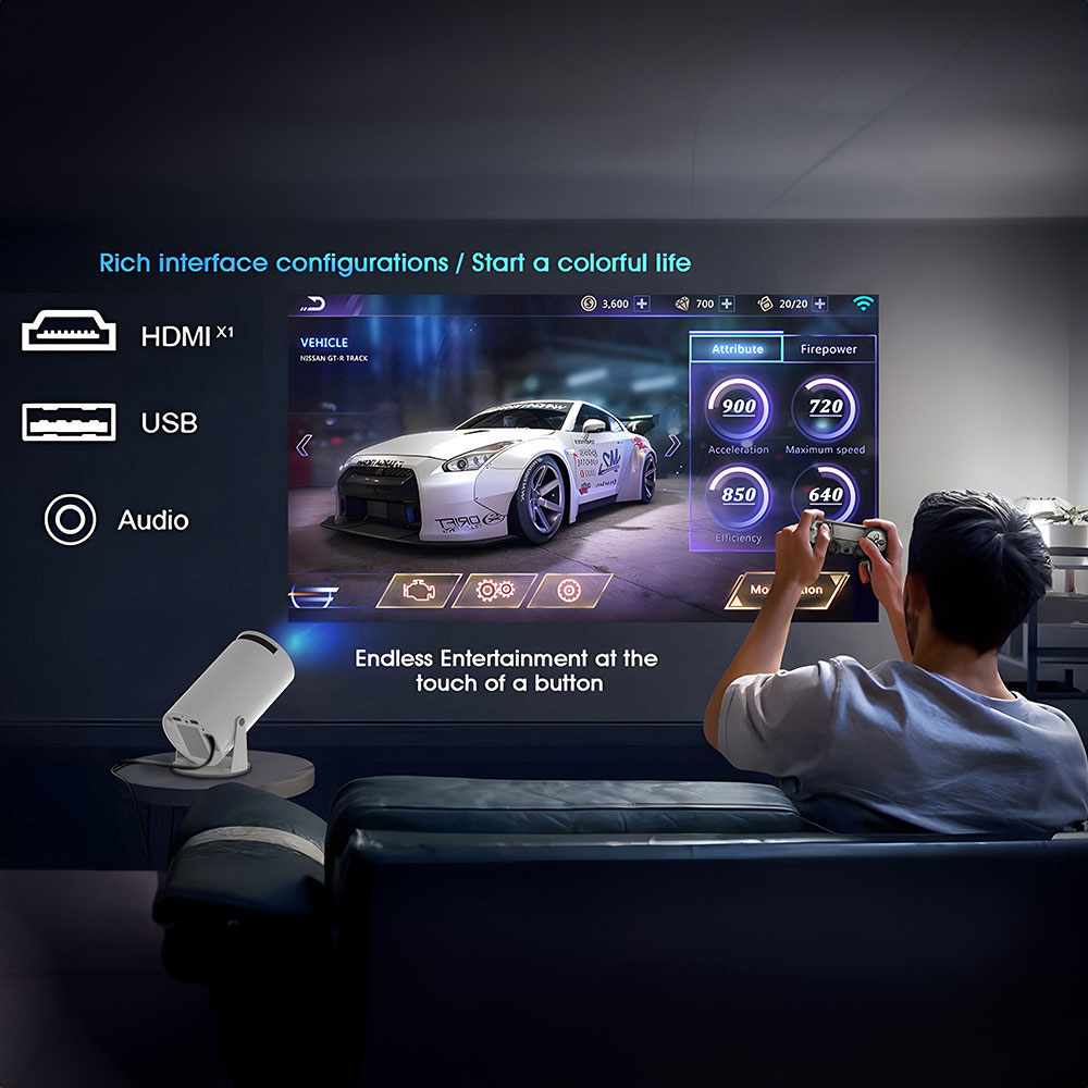 Android 11 Pro Smart F100 Projector with 180° Auto Horizontal Correction 8504 Image 4