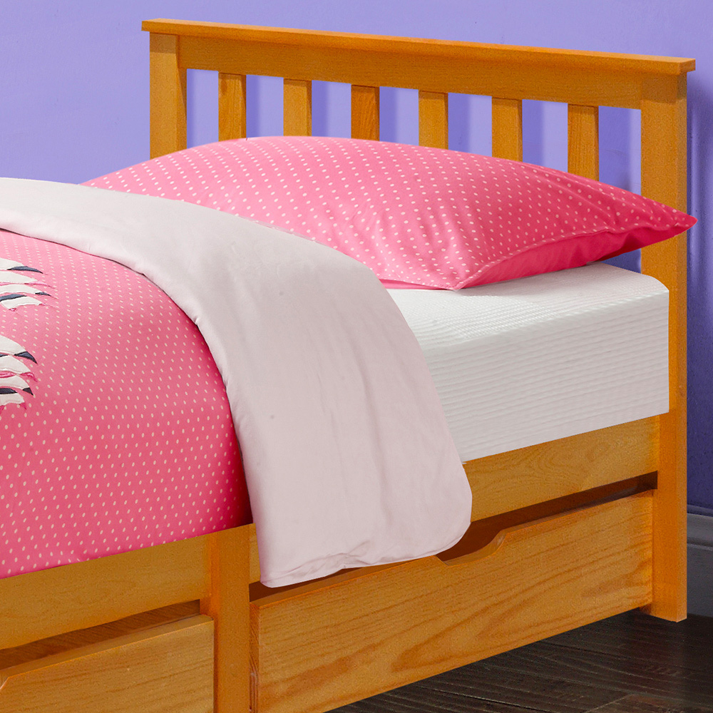 Comfy Living Single Caramel Wooden Bed with 2 Drawer Image 3