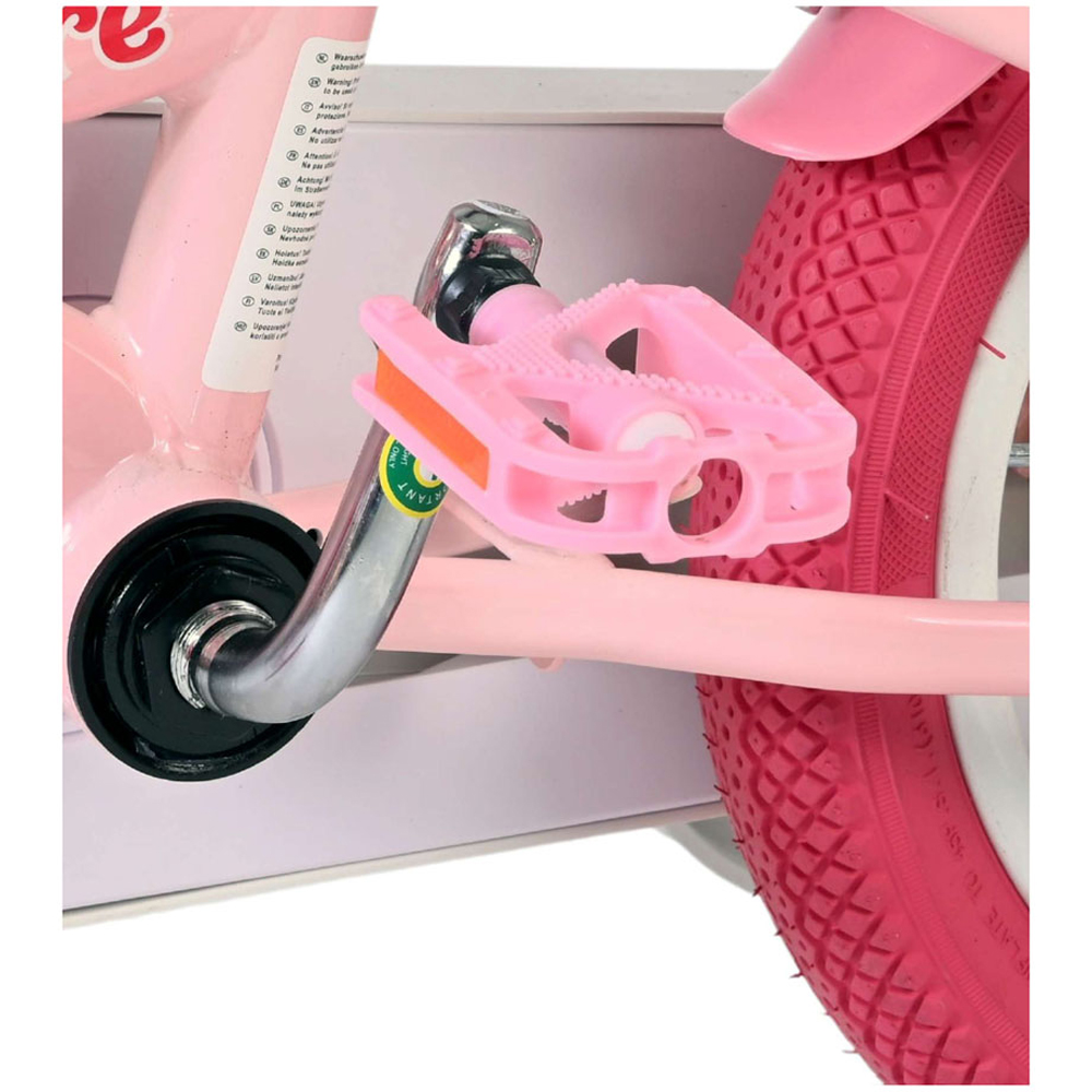 Volare Unicorn Kids 12 inch Pink Bike with Stabilisers Doll Seat and Basket Image 9