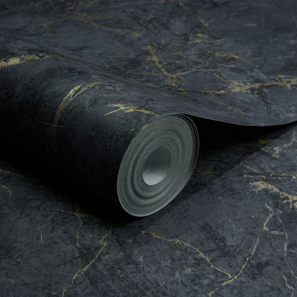 Grandeco Thassos Black Ash Wallpaper Image 2