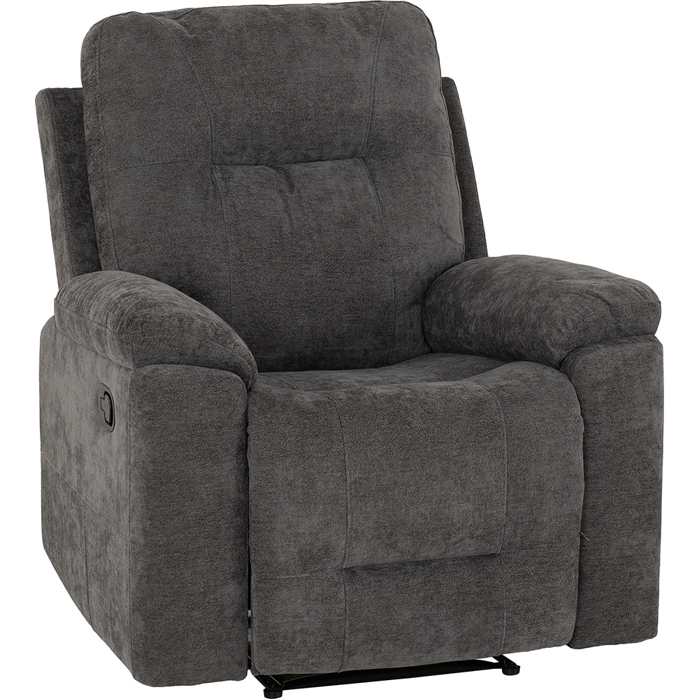 Seconique Guildford 6 Seater Recliner Grey Fabric Sofa Set Image 5
