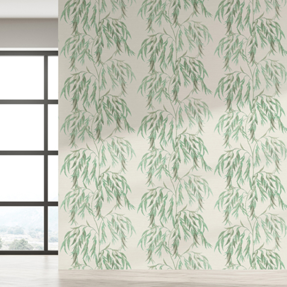 Arthouse Willow Tree White and Green Wallpaper Image 2