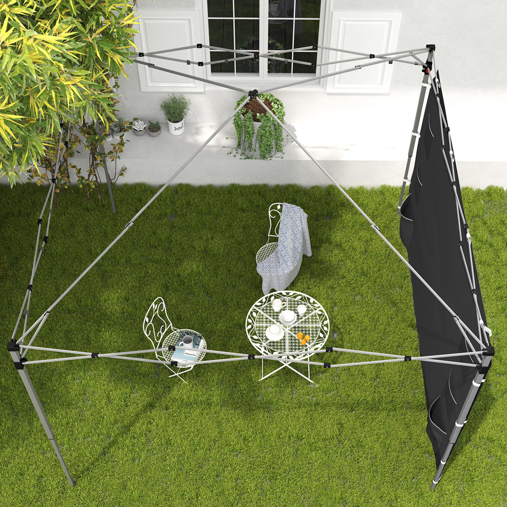 Outsunny 3 x 3m Black Pop Up Gazebo Side Panel Image 3