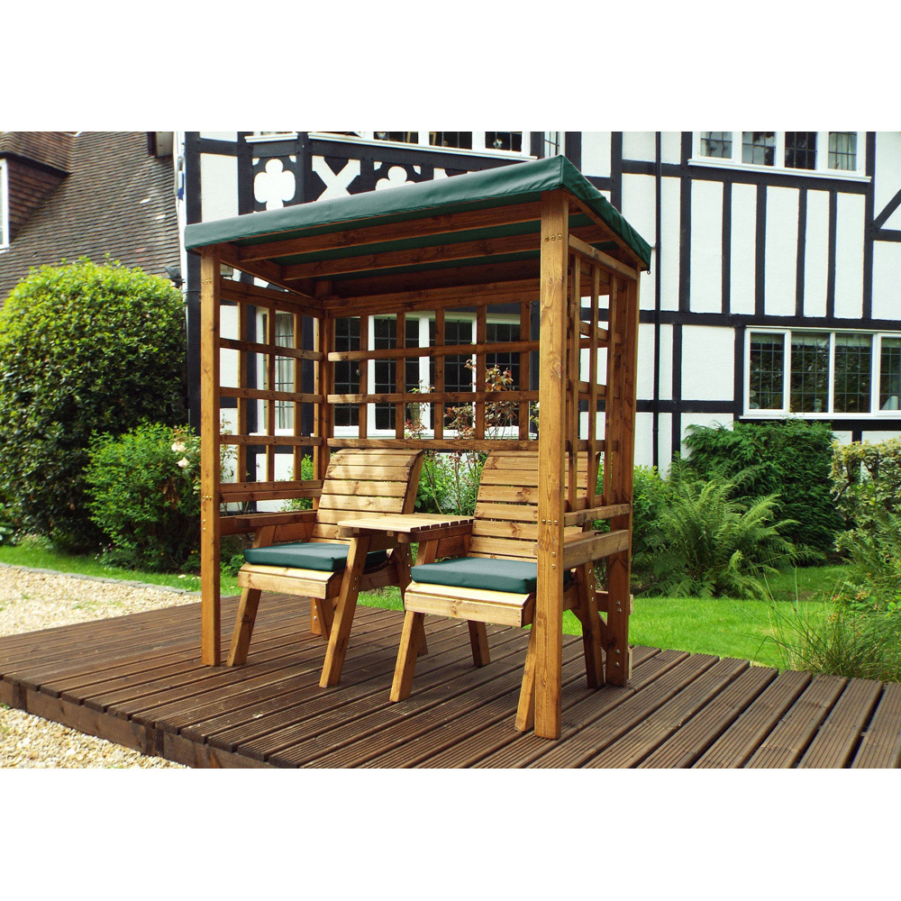 Charles Taylor Henley 2 Seater Arbour with Green Roof Cover Image 3