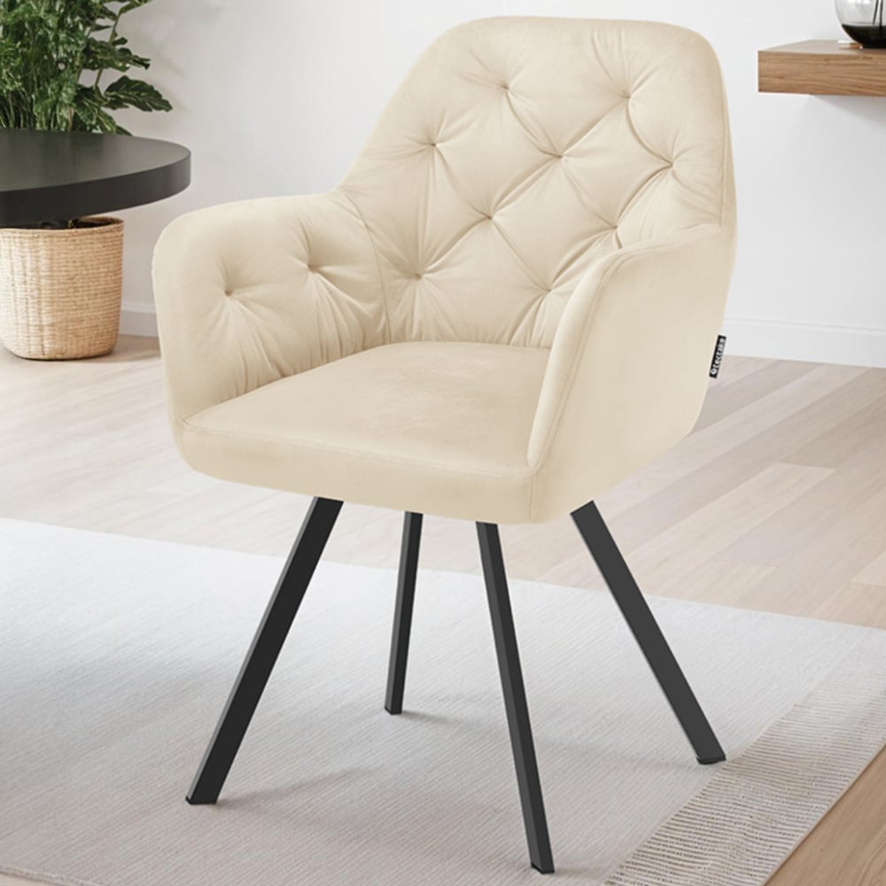 tectake Lucia Set of 4 Swivel Armchair Image 1