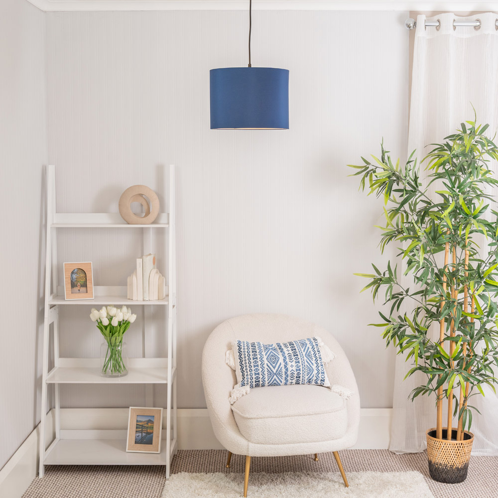ValueLights Torbery Nesting Navy Blue Pendant Lamp Shades with Diffusers 3 Pack Image 5