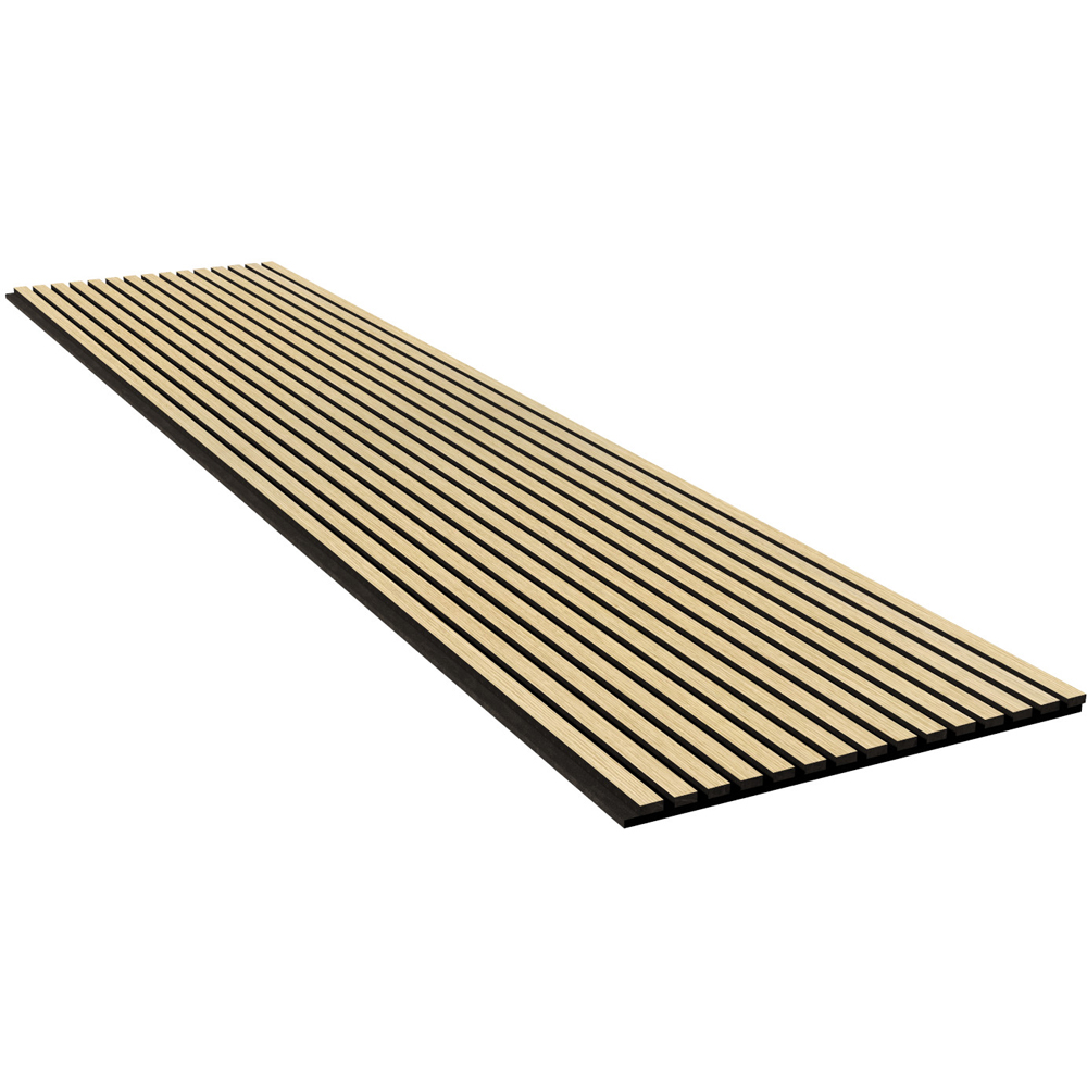 Wall Panels UK White Oak Acoustic Slat Wall Panel 2 Pack Image 2