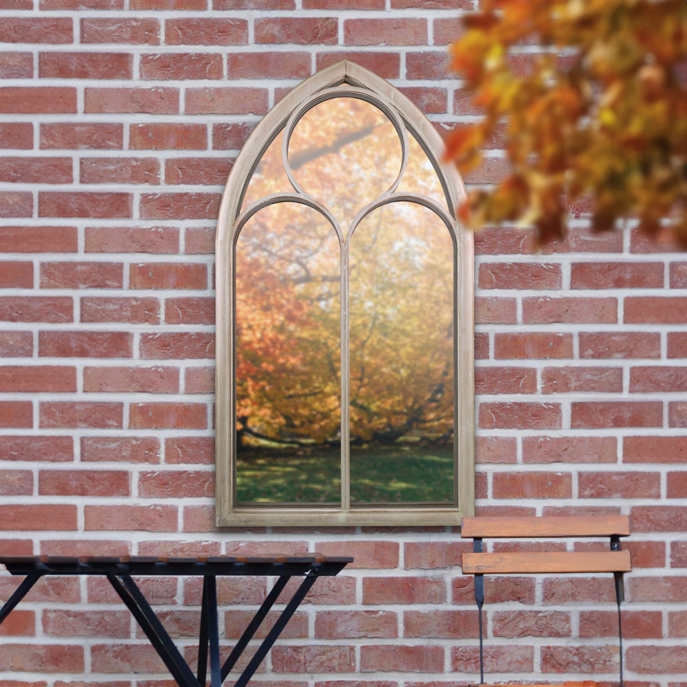 MirrorOutlet Somerley Chapel Arched Garden Mirror 150 x 81cm Image 5