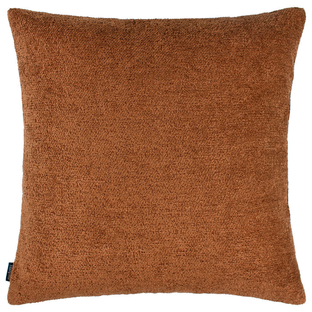 Paoletti Nellim Rust Square Boucle Cushion Image 1