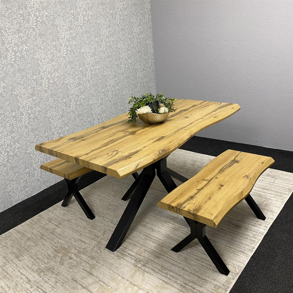 Kosy Koala 4 Seater Wooden Dining Table Set with Benches Image 9