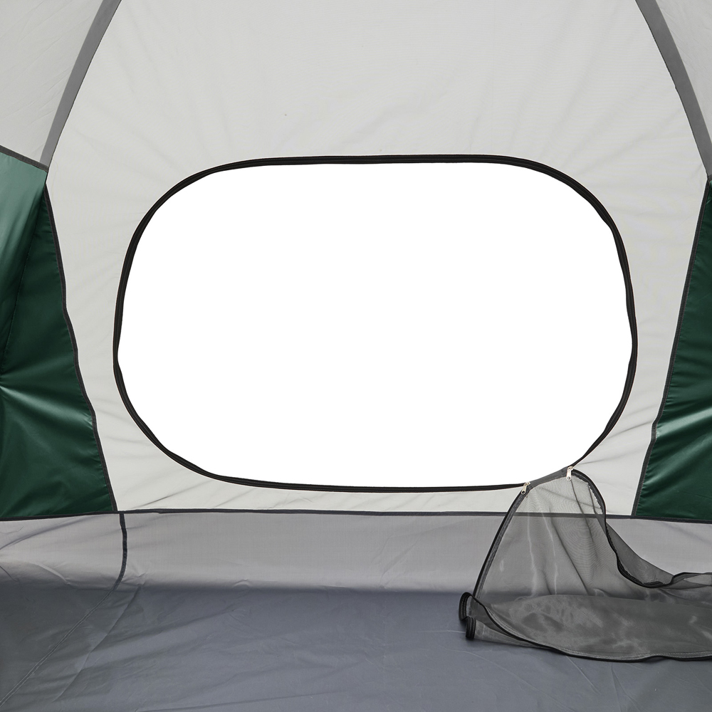 Living and Home 2 Person Camping Tent with Detachable Top Cover Dark Green Image 2