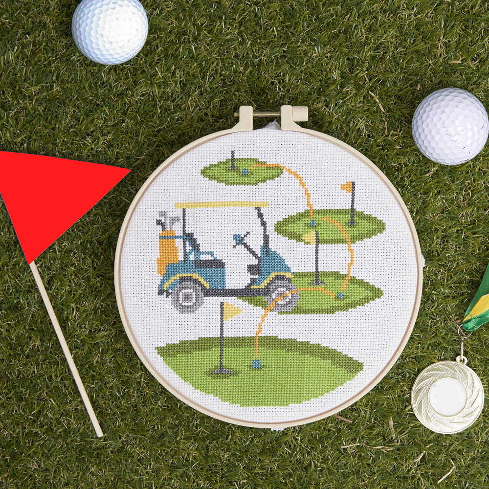 Simply Make Golf Cross Stitch Kit Image 2