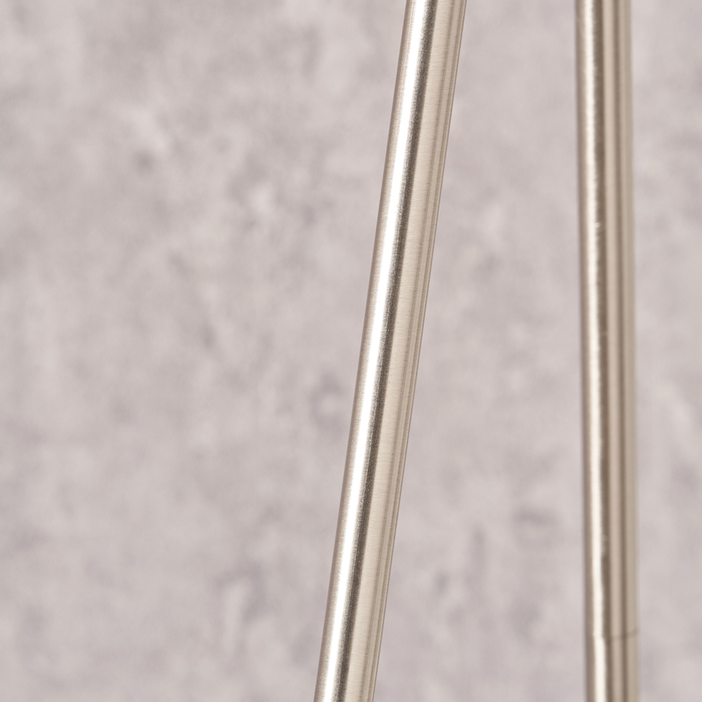 Pacific Lifestyle Houston Brushed Silver Metal Tripod Floor Lamp Image 4