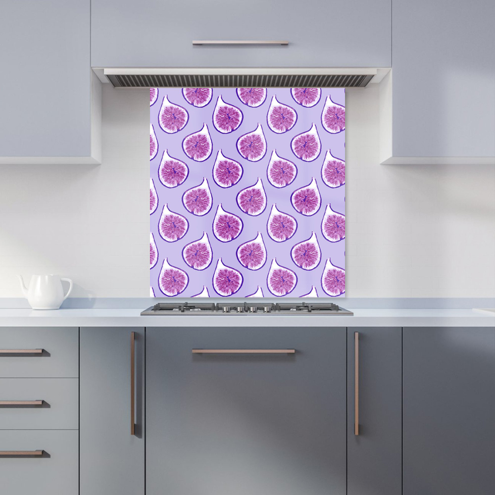 Warren Reed Designer Modern Fig Pattern Glass Kitchen Splashback 75 x 70cm Image 1