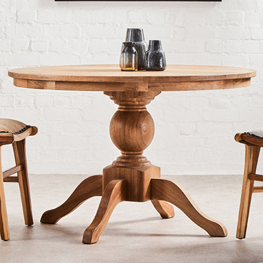 Premier Housewares 2 Seater Understated Oak Wood Dining Table Image 1