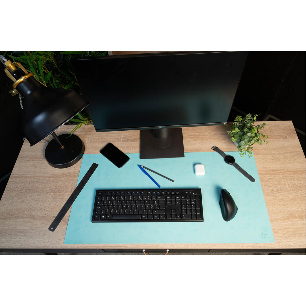 Exacompta Tropical and Duck Blue PU Desk Mat 43 x 90cm Image 2