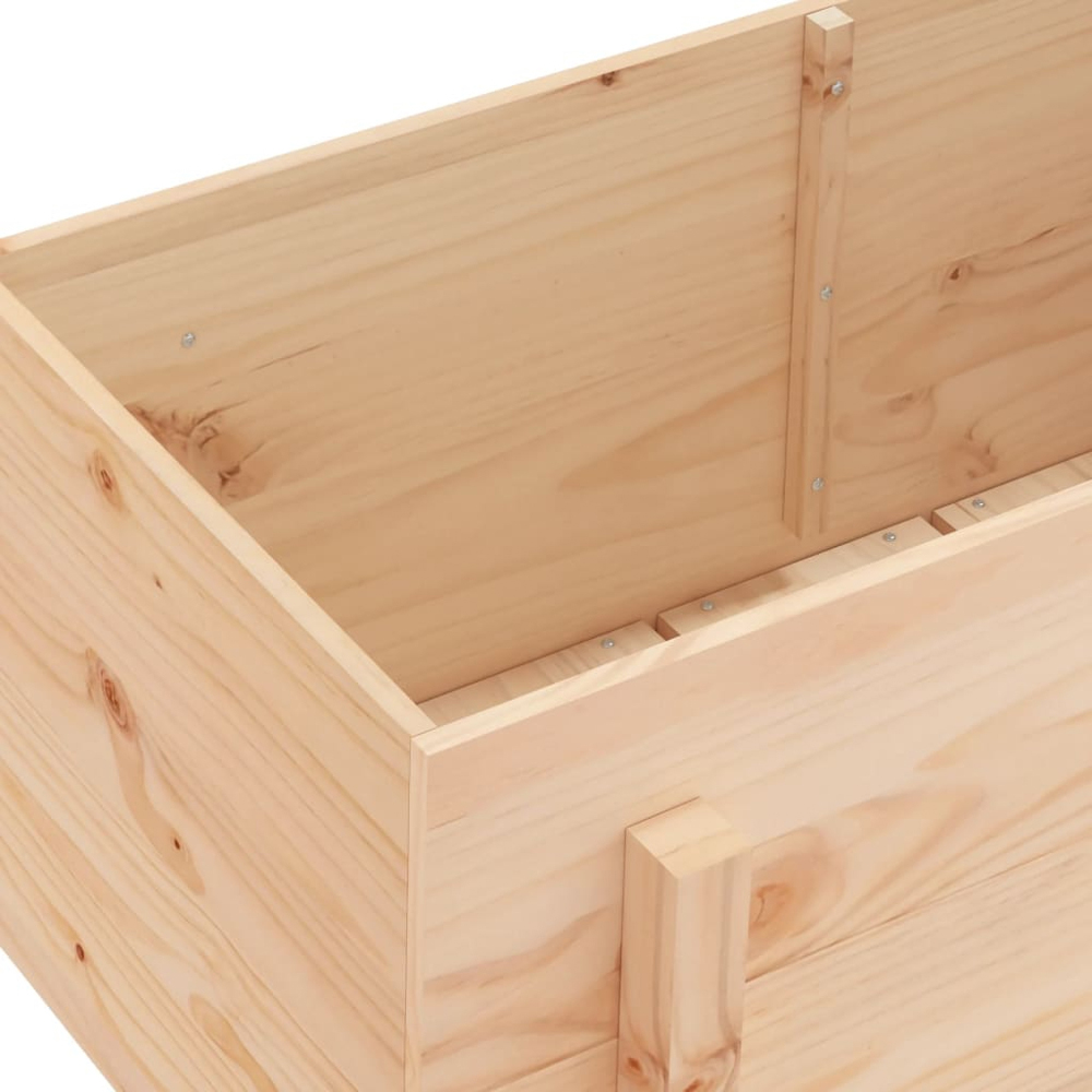 vidaXL Brown Solid Pine Wood Raised Garden Bed 57 x 101 x 50cm Image 6