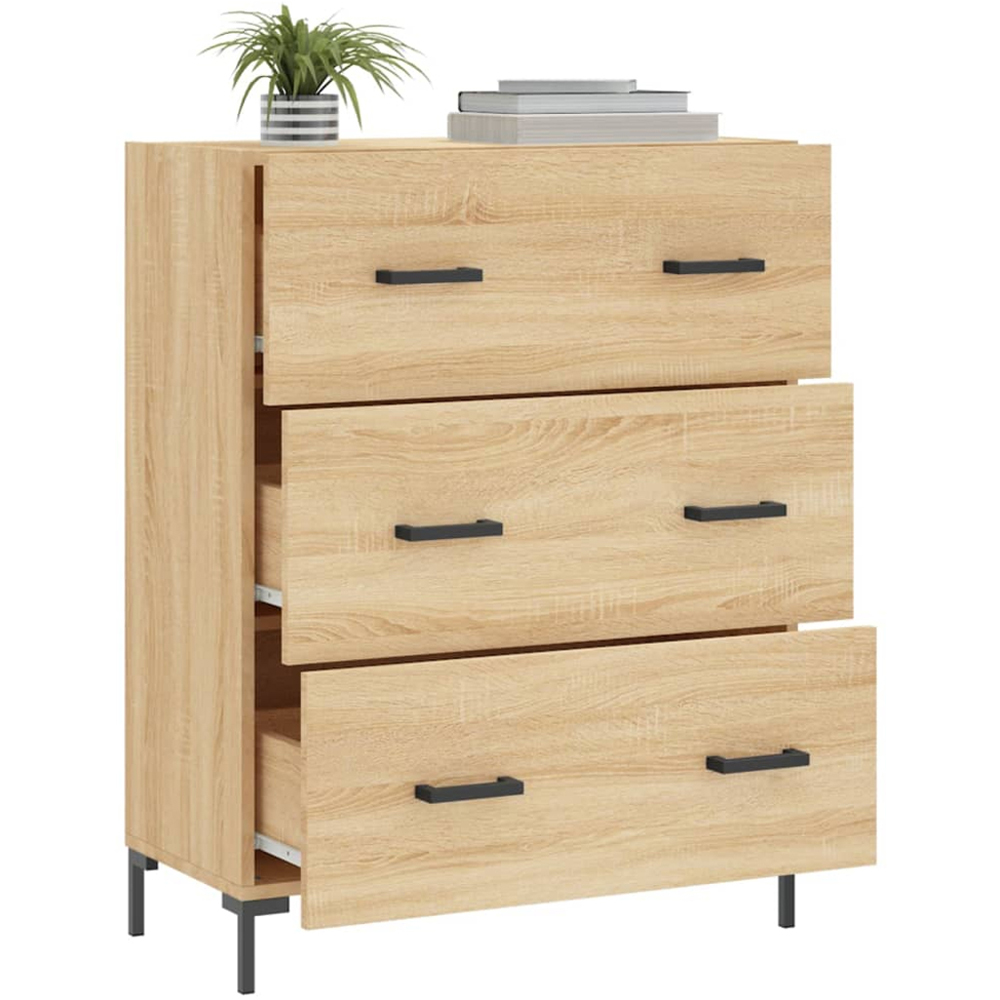 vidaXL 3 Drawer Sonoma Oak Highboard Image 4