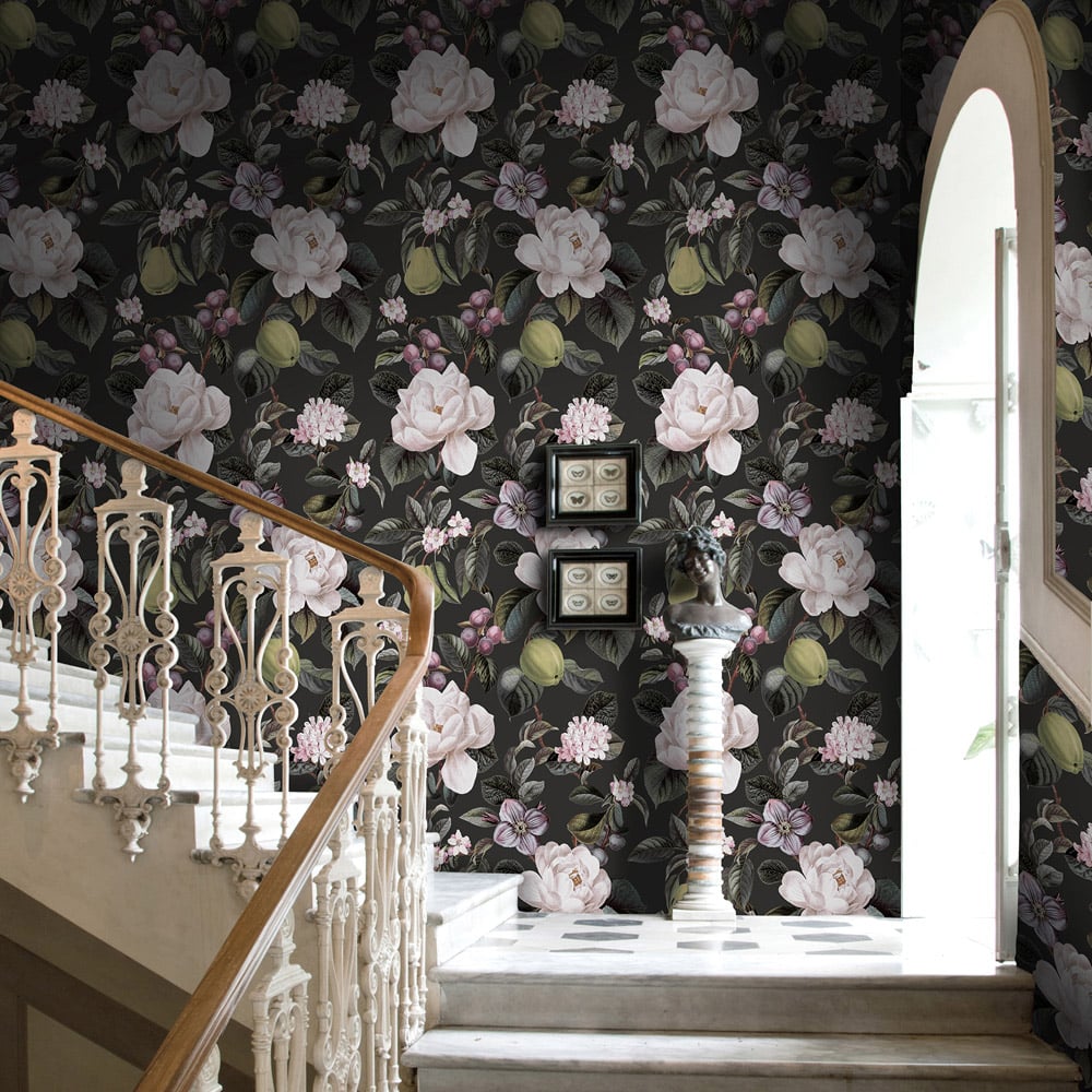 Holden Decor Pyrus Charcoal Wallpaper Image 3