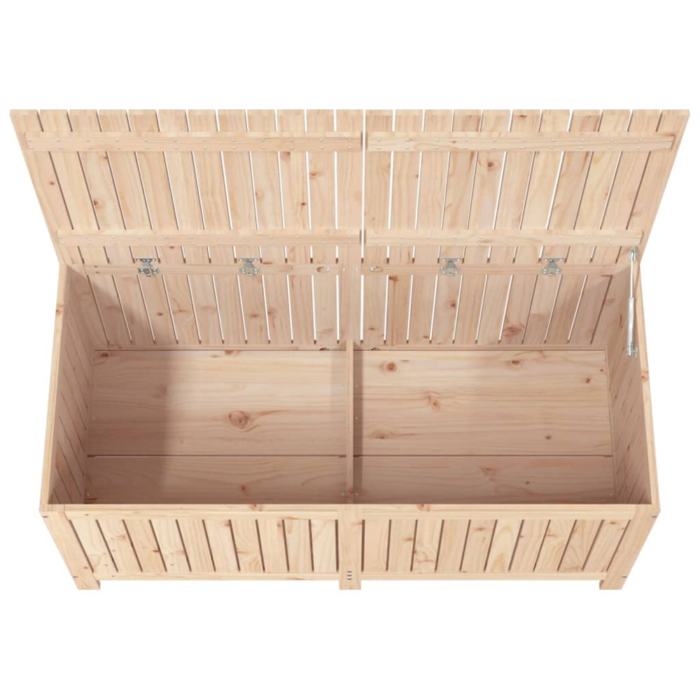 vidaXL 64 x 147 x 68cm Brown Pine Wood Garden Storage Box Image 7