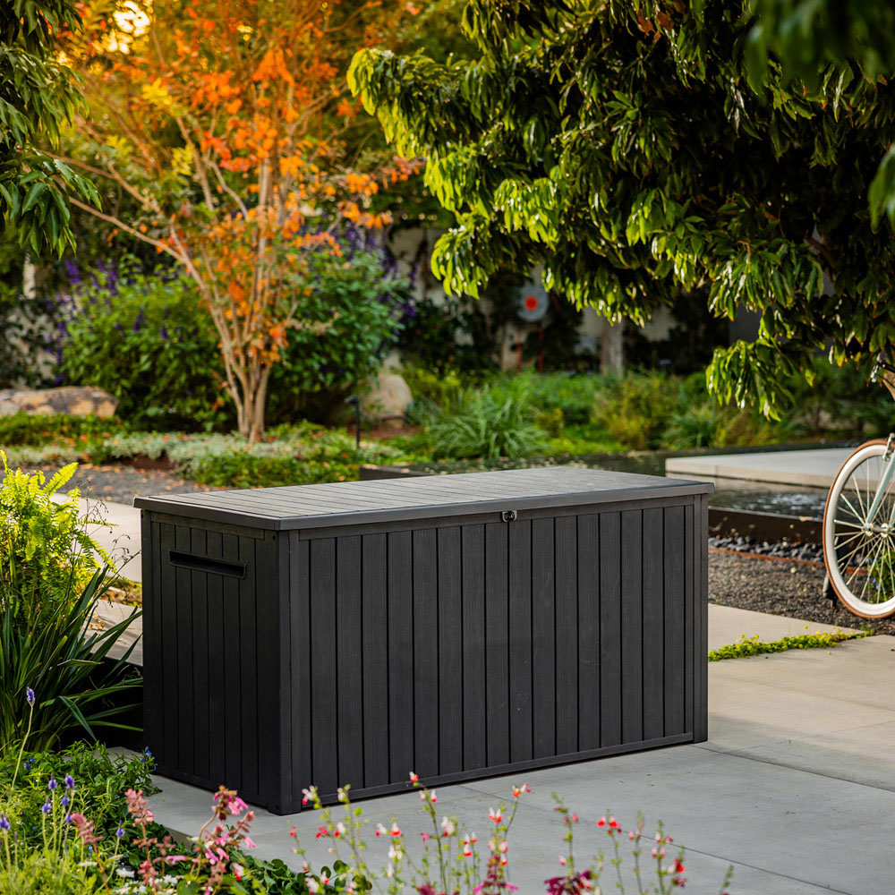 Keter Lineus Graphite Garden Storage Box 643L Image 2