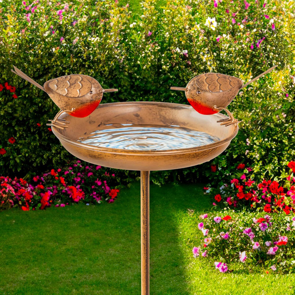 Marco Paul Robin Stake Bird Bath and Feeder Image 2