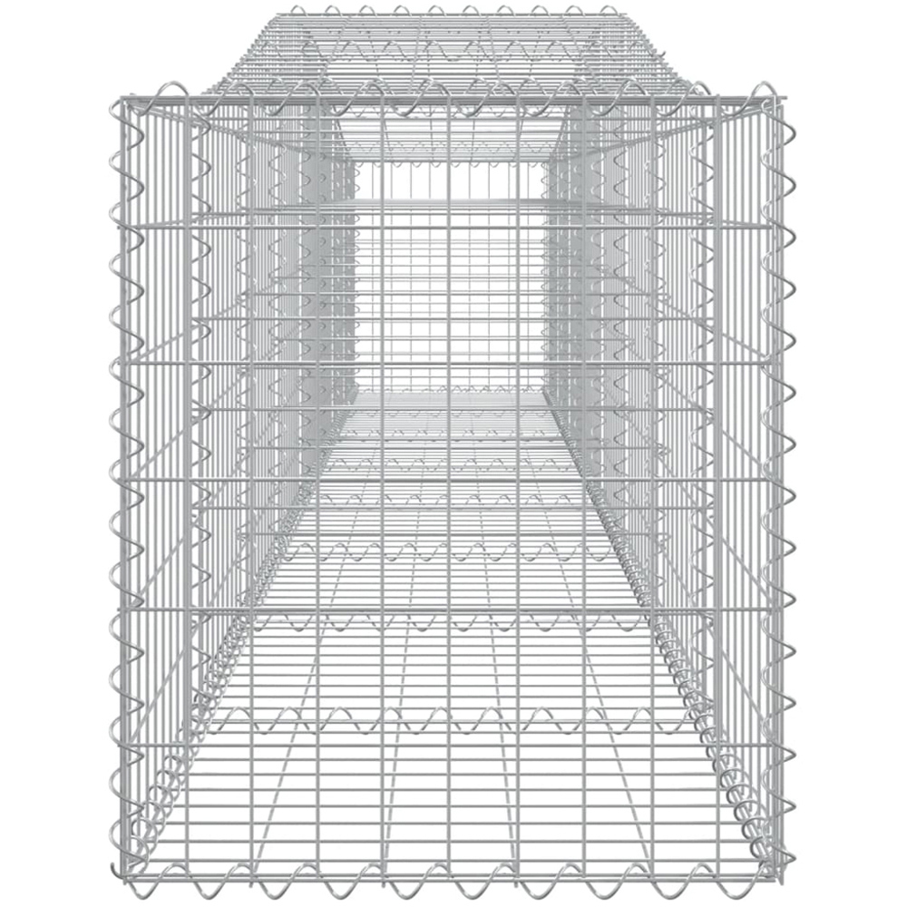 vidaXL Silver Galvanised Iron Gabion Basket 400 x 50 x 60/80cm 20 Pack Image 3