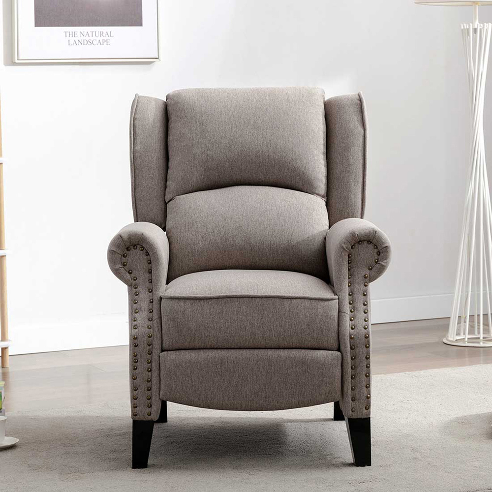 Furniture Online Charlotte Pumice Modern Pushback Recliner Chair Image 7