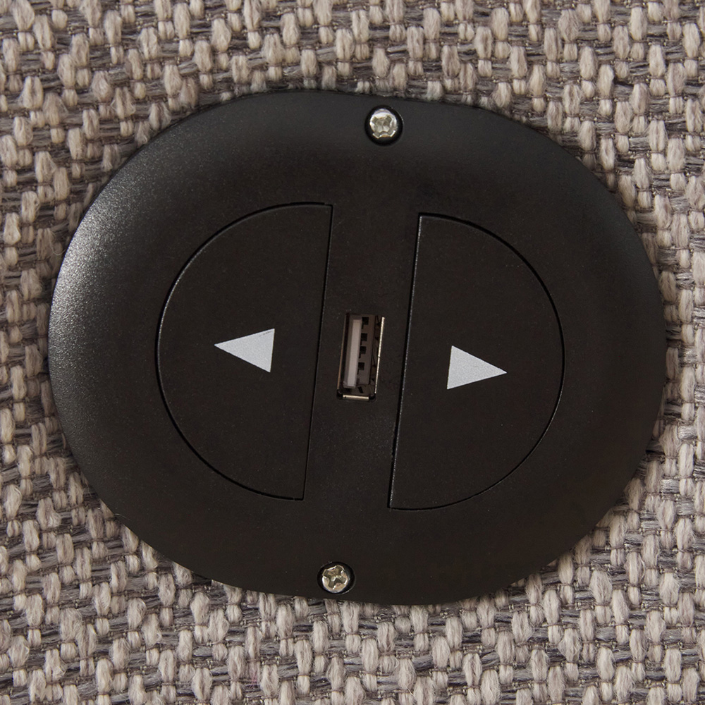 Marldon 3 Seater Light Grey Electric Recliner Sofa Image 3