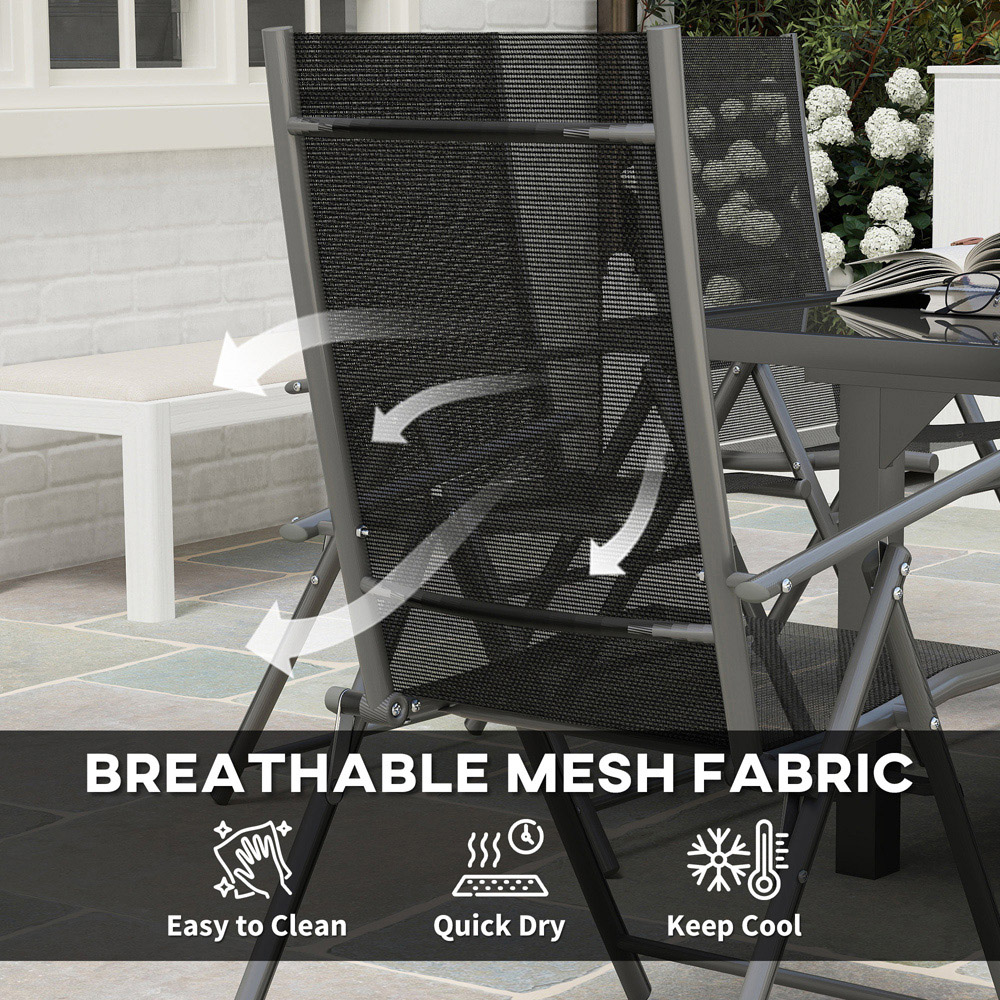 Outsunny 6 Seater Extendable Outdoor Dining Set Image 6