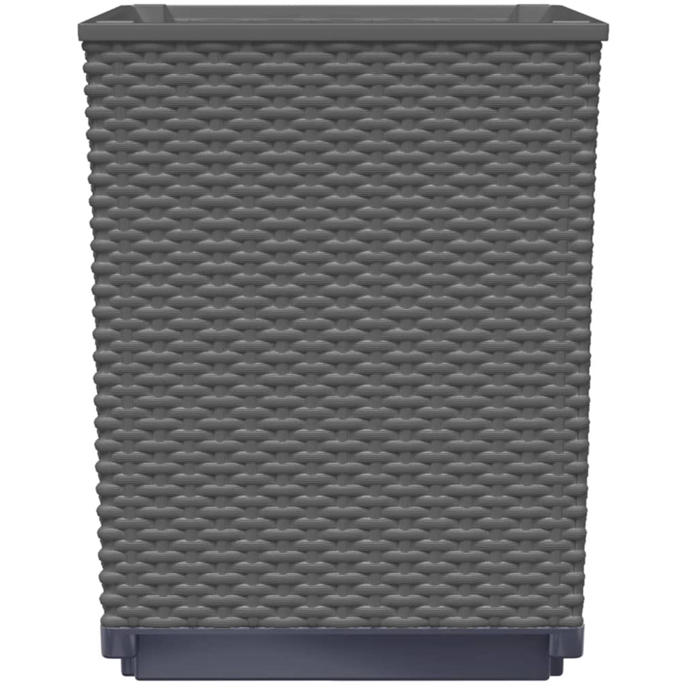 vidaXL Black Polypropylene Garden Planter 37 x 30 x 30cm 4 Pack Image 4
